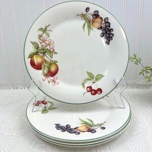 Royal Doulton Ashberry China 4 Dinner Plates 10.5" Fruit England White